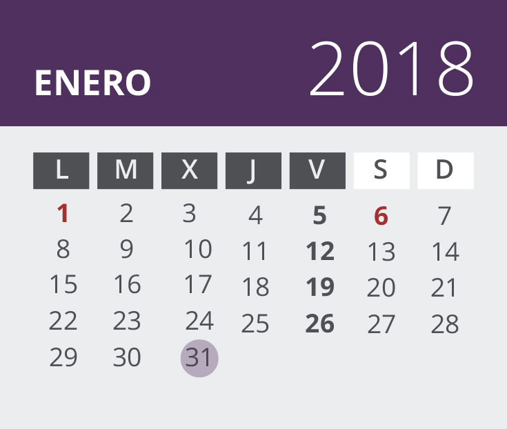 Calendario del Territorio Común. Septiembre